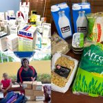 Llevando alimentos a los que no tienen.